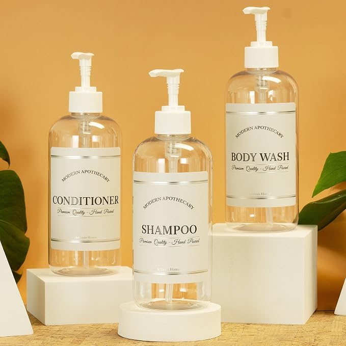 Clear Refillable Shampoo and Conditioner Bottles - Image 7