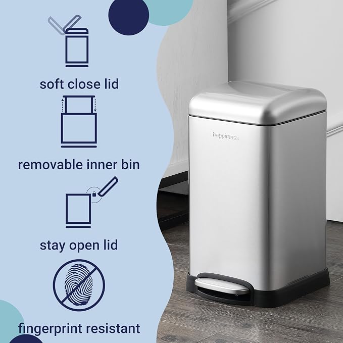 happimess HPM1012A Betty Retro Mini 3.2-Gallon Step-Open Trash Can - Image 4