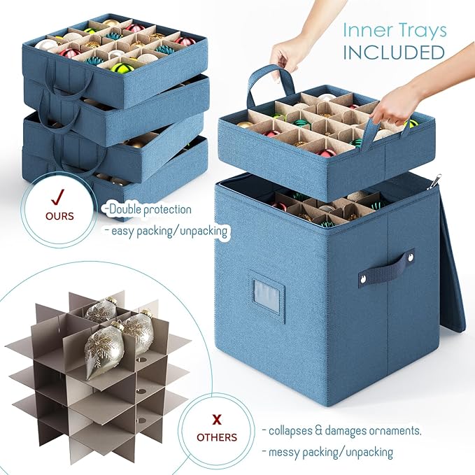 Hearth & Harbor Christmas Ornament Storage Box - Image 3