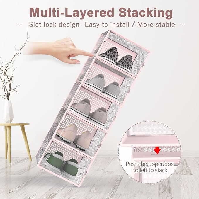 Kuject Shoe Organizers Storage Boxes - Image 2