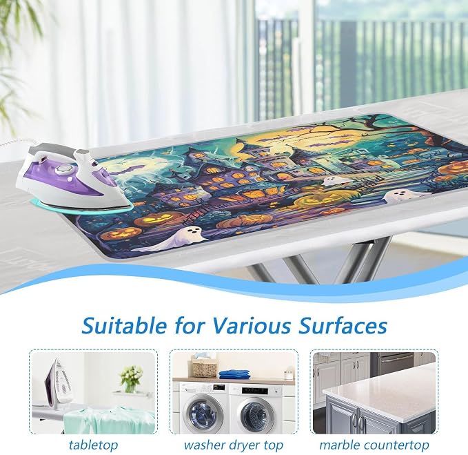 Cute Cartoon Halloween Bat Castle Ghost Pumpkin Ironing Mat Thickened Ironing - Image 5