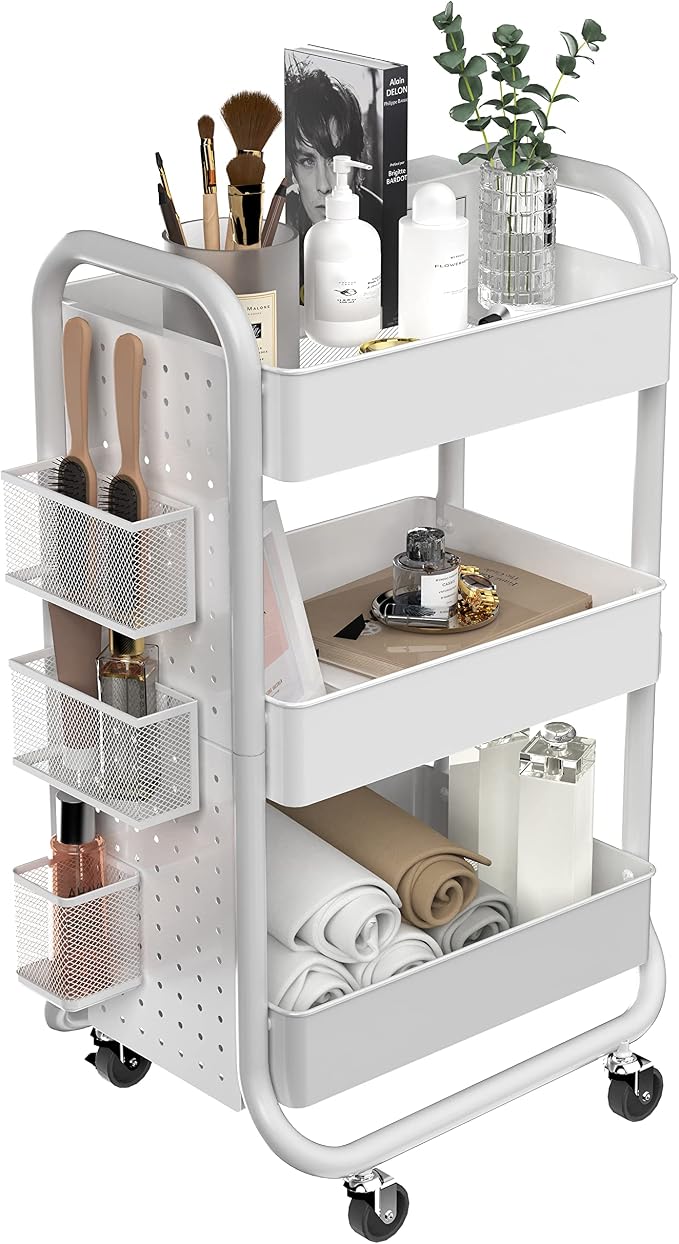 DESIGNA 3-Tier Rolling Cart, Utility Cart by DESIGNA