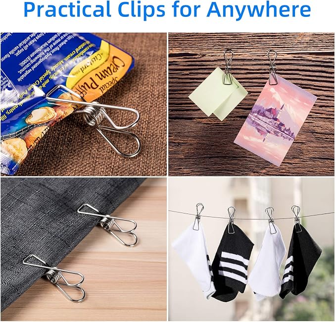 Heavy Duty Clothes Pins for Hanging Clothes, Stainless Steel Clothespins for - Image 6