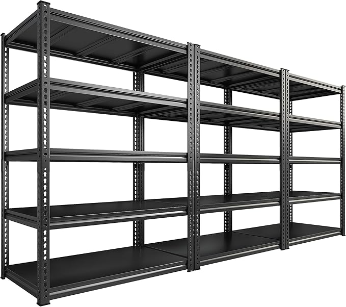 REIBII 72" H Garage Shelving Load 2500 LBS, Heavy Duty Storage Shelves by REIBII