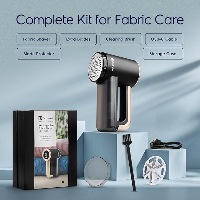 Electrolux Rechargeable Fabric Shaver | 3-Speed Lint Remover - Image 6