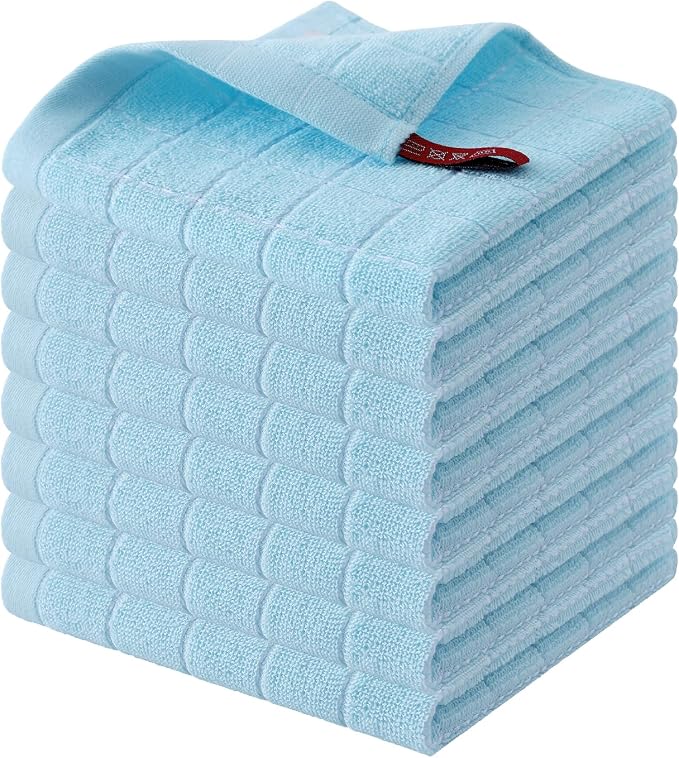 Homaxy 100% Cotton Terry Kitchen Dish Cloths, Ultra Soft and Absorbent Dish by Homaxy