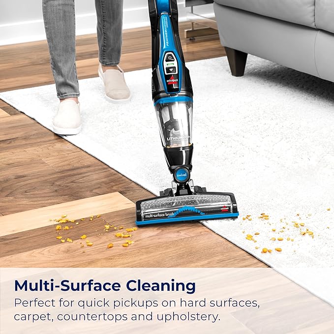 Bissell, 3061 Featherweight Cordless Stick Vacuum, Self-Standing, Electric Blue - Image 5