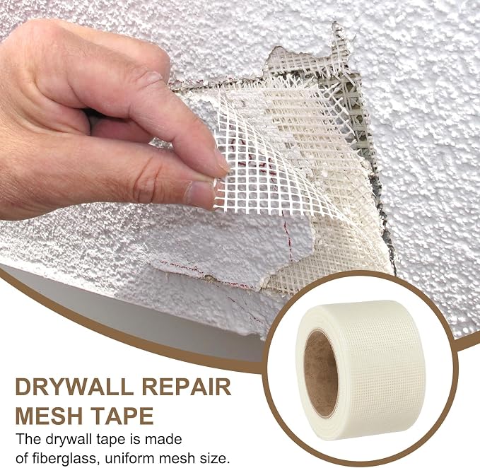 PATIKIL Drywall Repair Mesh Tape, 3 inch x 82 ft Fiberglass Repair Patch - Image 5