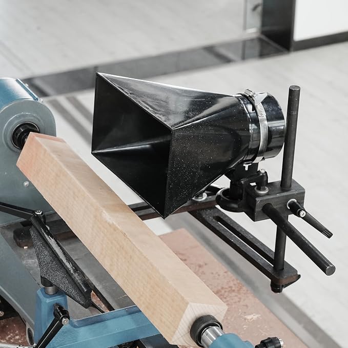 Woodturning Dust Hood Installed on Woodlathe - Image 4
