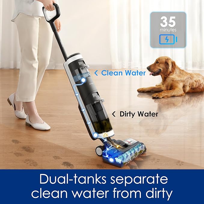 Tineco Floor ONE S3 Cordless Hardwood Floors Cleaner, Lightweight Wet Dry - Image 4