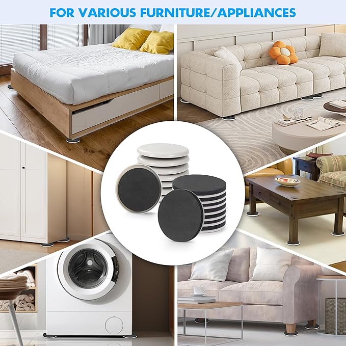 16-Pack Furniture Sliders for Hardwood Floors & Carpet, Save 80% Effort - Image 3