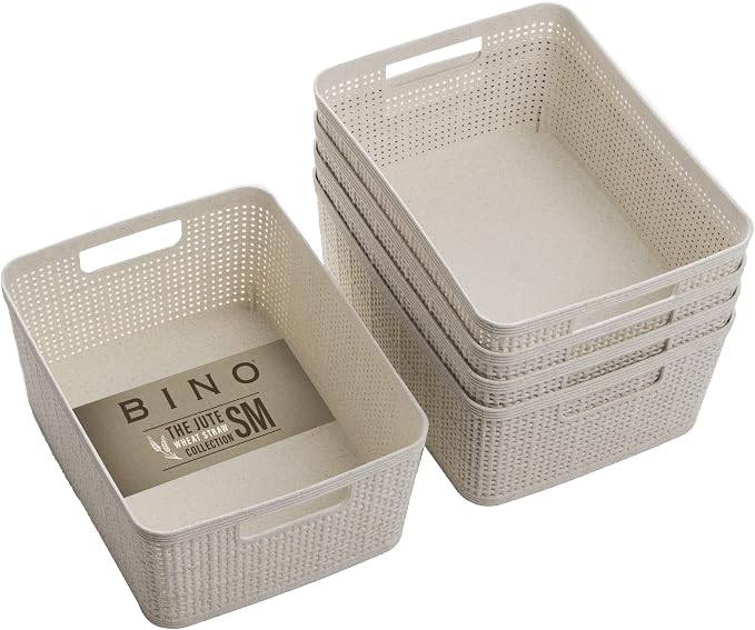 BINO | Woven Plastic Basket | Small, Space by BINO