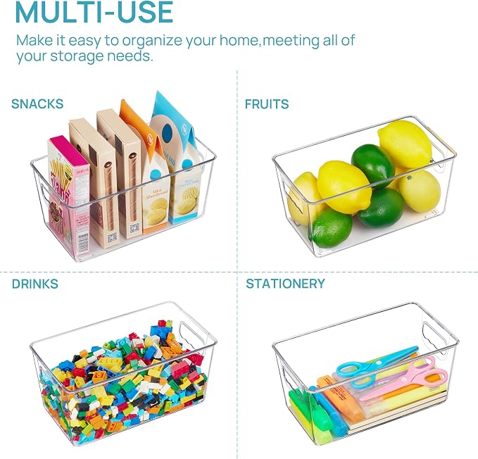 Vtopmart Clear Plastic Pantry Organizer Bins, Countertops, Freezer Organization - Image 7
