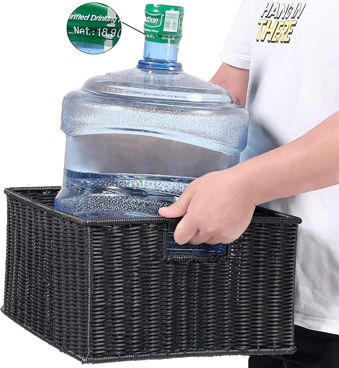HOONEX Large Wicker Baskets for Storage, Plastic Baskets for Organizing - Image 3