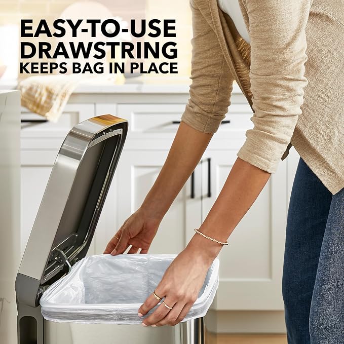 Glad ForceFlex Tall Kitchen Trash Bags, 13 Gallon, Fresh Clean - Image 4