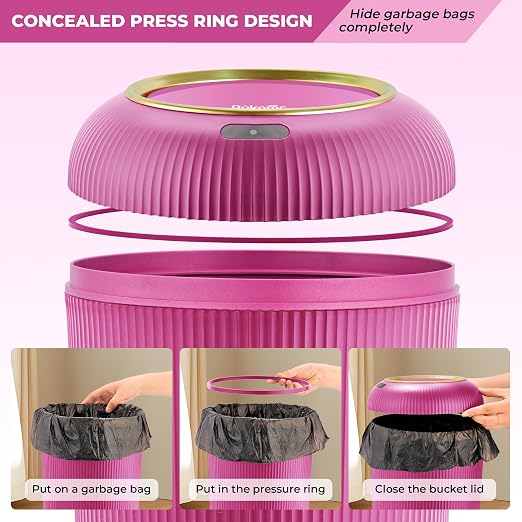 Pukomc Smart Sensor Wastebasket, Convenient and Hygienic Easy to Use, - Image 2