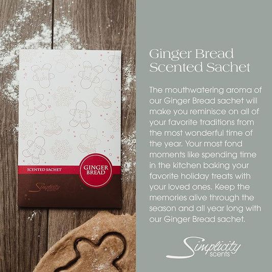 Simplicity Scents Gingerbread Scented Sachets Pack of 3, Fall & Winter - Image 2