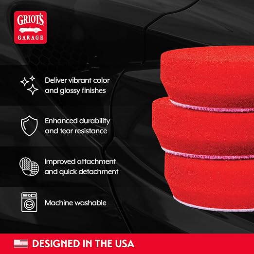 Griot's Garage 3” Red Foam Waxing Pads - Image 3