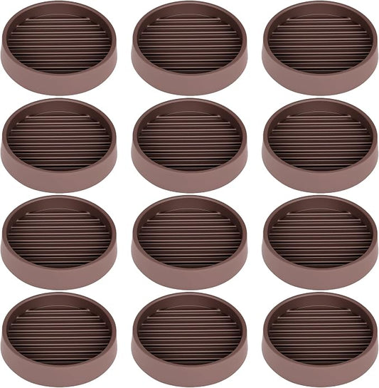 Non Slip Furniture Pads, 2.5” Round Rubber Caster Cups, Anti-Slip Gripper by VOCOMO