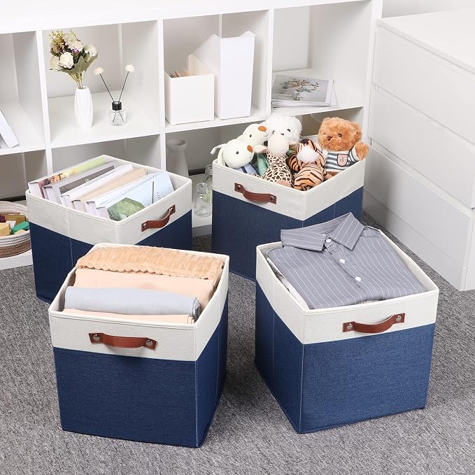 Temary Fabric Storage Bins for Cube Organizer 4 Pack Cube Storage Bins 13 - Image 6