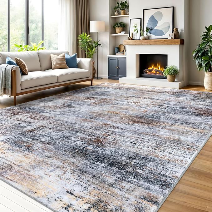IOHOUZE Abstract Area Rugs 9x12 Ft Washable Large Rugs by iOhouze