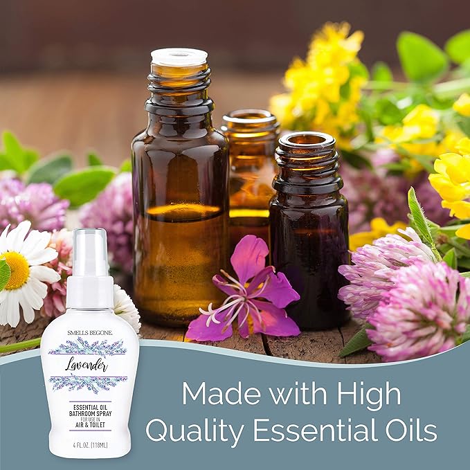 SMELLS BEGONE 4 oz Essential Oil Air Freshener Bathroom Spray - Image 3