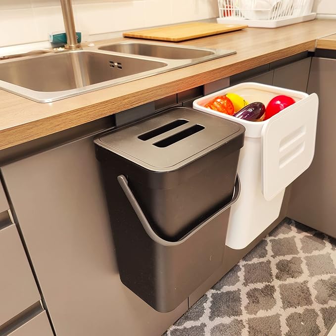 stonespace Under Sink Trash Can，Kitchen Compost Bin, Diaper Pail, 3.2 by stonespace