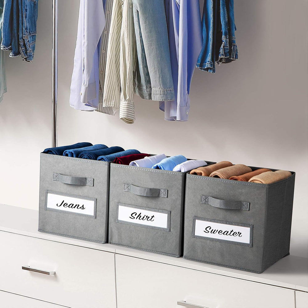 11 Inch Storage Cube,Storage bin (Set of 10) Foldable Fabric Cube Storage Bin...
