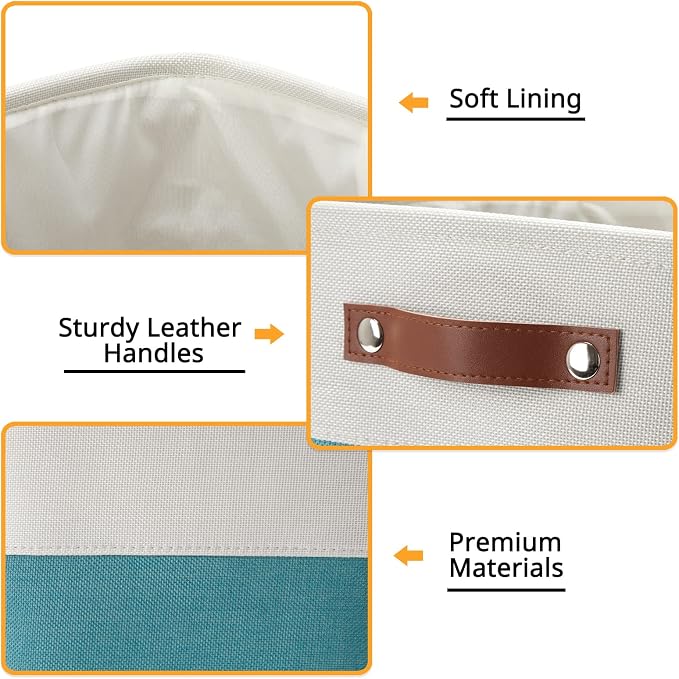 DULLEMELO Foldable Storage Cubes 11 x 11 Organizer Bins, Canvas Storage Bins - Image 6