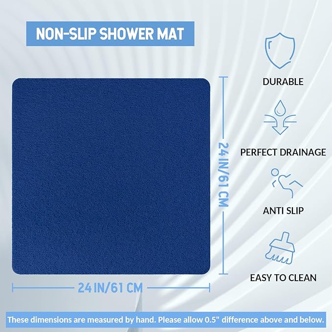Non-Slip Bathtub Mat, Anti Slip Shower Mat, Fast Drying Bathtub Mats, Foot - Image 2
