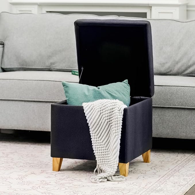 Adeco Fabric Storage Ottoman Bench by Adeco