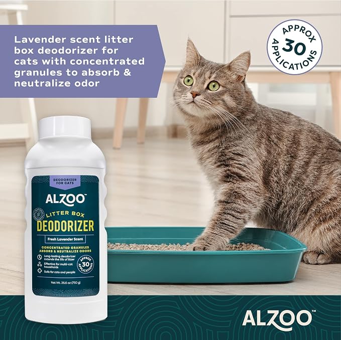 ALZOO Cat Litter Deodorizer, Concentrated Granules Absorb & Help Neutralize - Image 3