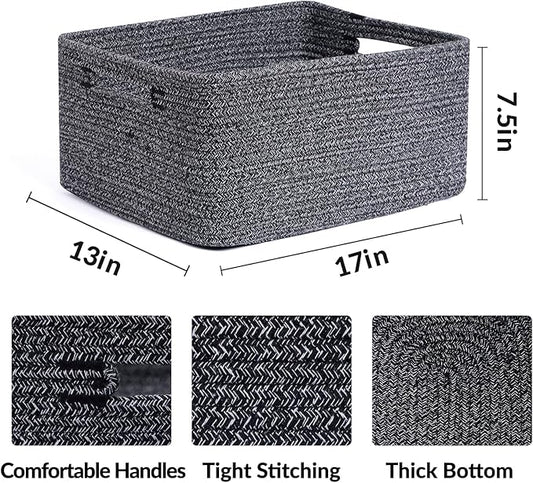 Large Storage Baskets for Shelves, Closet Organizers Bins for Clothes Blanket - Image 2