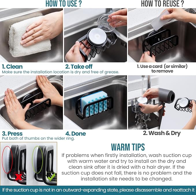 TAILI Sponge Holder for Kitchen Sink - Image 6