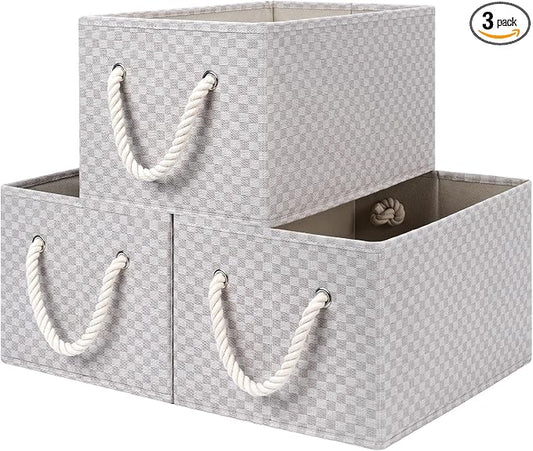 StorageWorks Storage Baskets for Shelves, Foldable Fabric Closet Storage Bins by StorageWorks