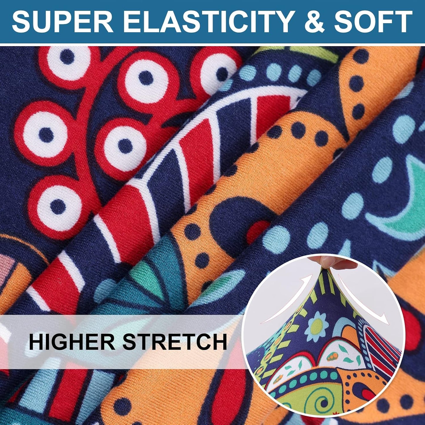 Smiry Printed Couch Cushion Covers, Stretch Soft Couch Covers for Sofa, Washable Non-Slip Sofa Slipcover Furniture Protector for Indoor and Outdoor (1 Pack, Blue Green)