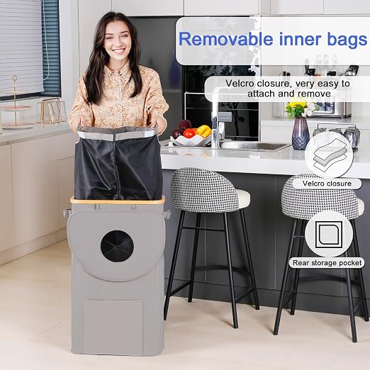 efluky Recycling Bin for Kitchen 100L, 26 Gallon Recycle Bins for Indoor - Image 7