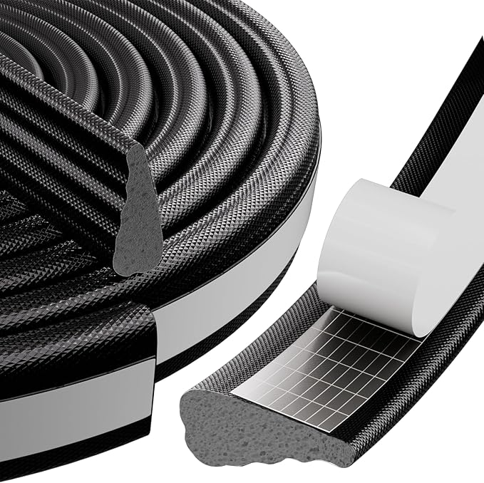 3Pcs×196" Wedge Weather Stripping Door Seal Strip by MUSRCYIO