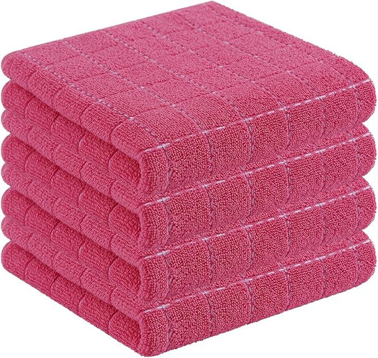 Homaxy 100% Cotton Terry Kitchen Towels, Checkered Designed, Soft and Super by Homaxy