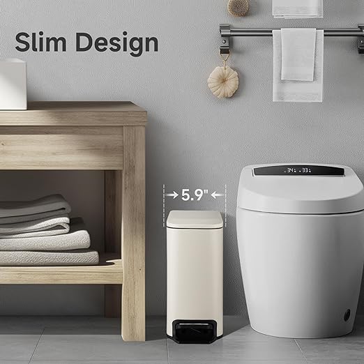 TIPGO Slim Bathroom Trash Can - Image 3