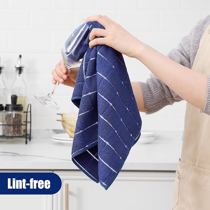 Homaxy Microfiber Kitchen Towels and Dishcloths Set, 12 Pack Soft and Absorbent - Image 4
