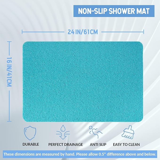 Non-Slip Bathtub Mat, 2 Pack Anti Slip Shower Mat, Fast Drying Bathtub Mats - Image 2