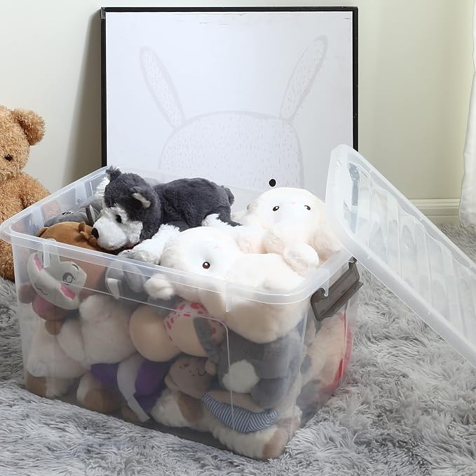 Citylife 6 Packs 44.4 QT Plastic Storage Bins