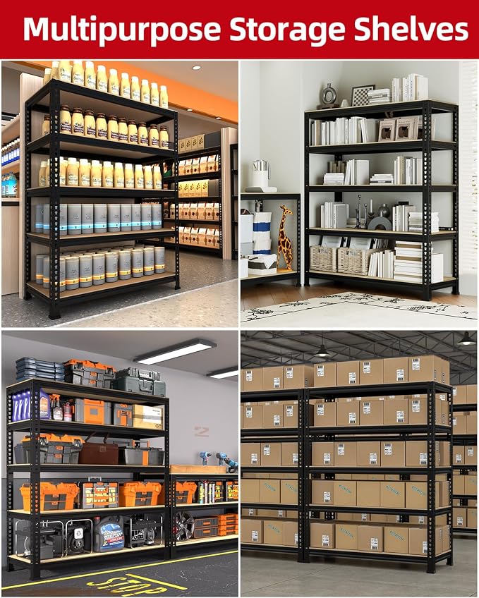 PrimeZone 32" W x 16" D x 63" H Storage Shelves - Image 9