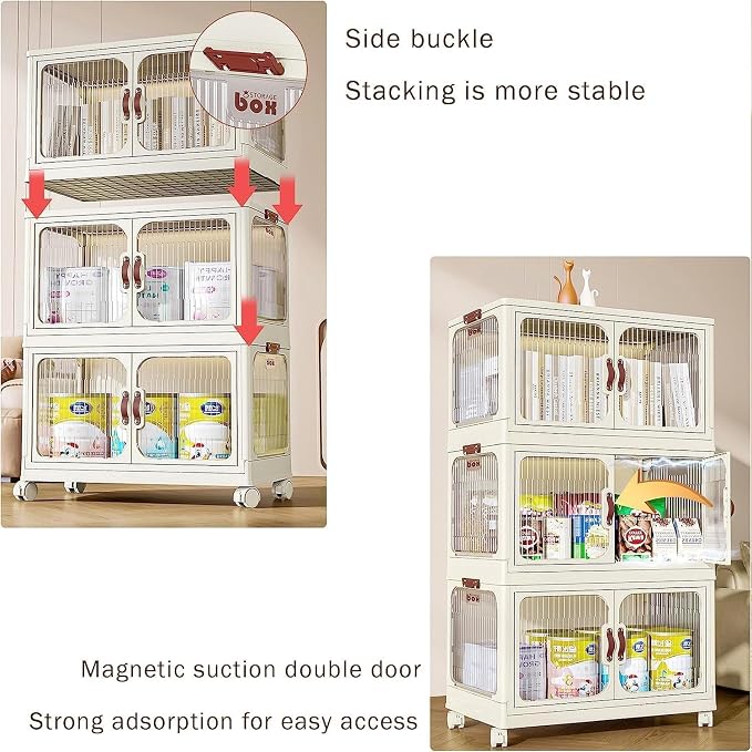 Multi-Purpose Stackable Plastic Storage Bins - Image 6