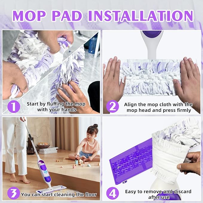 40 Count ‌Disposable Heavy-Duty Power Mop Pads Refills - Image 6