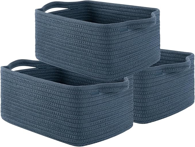 OIAHOMY Cotton Rope Woven Baskets by MasterofSpaceOptimization