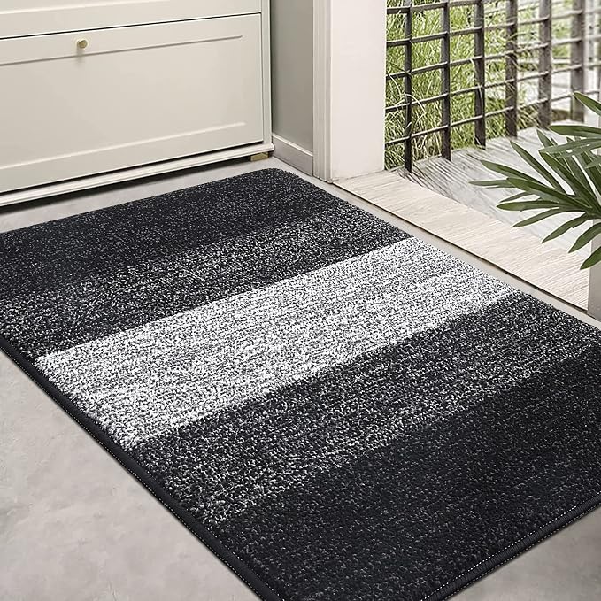 Kitinjoy Indoor Outdoor Door Mat, 36x24 Non-Slip Absorbent Dirt Trapper by Kitinjoy