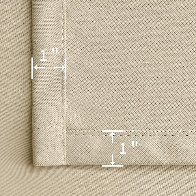 BGment Beige Blackout Curtains for Short Window - Image 7