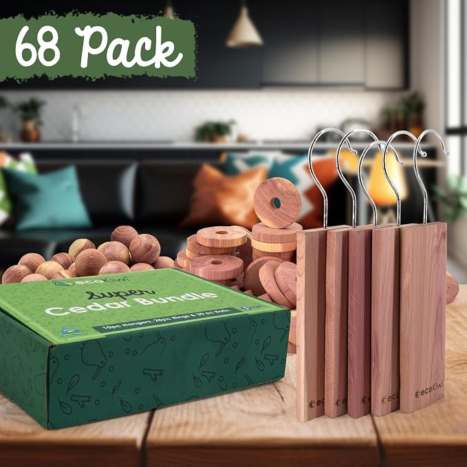 ecoKiwi Cedar Blocks for Clothes Storage Super Bundle Box - Image 5